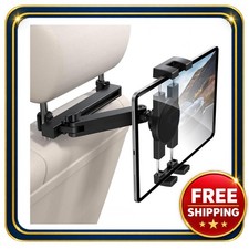 Car Headrest Tablet Holder for 4.7 to 12.9 Inch Devices Adjustable Arm picture