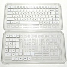 Nuphy Gaming Keyboard WoB nSA PBT Low Profile Keycap Set White Used picture