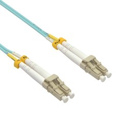 5 Pack of 6m LC/UPC-LC/UPC OM3 Multimode Duplex OFNR 2.0mm Aqua Fiber Optic Patc picture