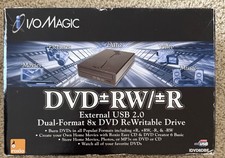 I/O MAGIC External USB dvd CD CDRW 24x Drive I/O Magic 8x Model IDVD8DBE picture