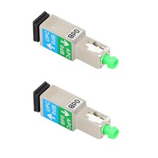 2x SC/APC Male to SC/UPC Female Adapter Converter Fiber Optic Coupler Connector. picture