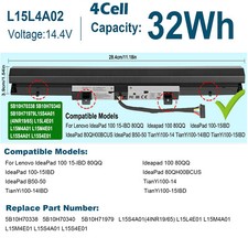 L15L4A02 L15C4A02 L15C3A01 Battery For Lenovo Ideapad V310-14ISK V310-15ISK 32Wh picture