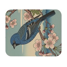 Indigo Bunting Japanese Style Mouse Pad bird watcher office computer desk avian  picture