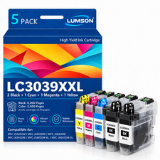 LC3039XXL Ink Cartridges 5Pack High-Yield for LC3037 MFC-J6545DW/J5845DW picture