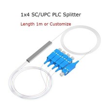 1x4 SC UPC PLC Splitter Fibre Optic Terminal Box Mini Steel Tube Type 0.9mm 1m picture