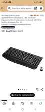 QUASIO Wireless Ergonomic Keyboard w/ Wrist Rest, Black QWERTY picture