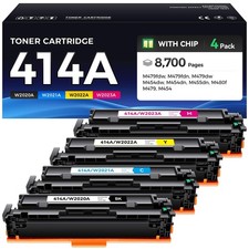 Toner Cartridge Set 414A with Chip for HP M455dn M480f - High Yield, Compatible picture