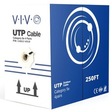 VIVO 250ft bulk Cat5e LAN Ethernet Cable UTP Cat-5e Waterproof Outdoor Burial picture