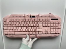 MageGee GK710  Pink Gaming Keyboard with Blue and Purple backlight - Used picture