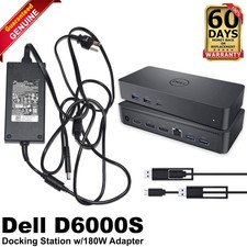 Dell D6000S USB 3.0 USB-C Docking Station Triple 4K Display 130W Adapter picture