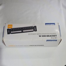 comCables Cat 6 12 Port Mini Patch Panel with 89D Bracket PP-C6-12M-C picture