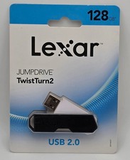 Lexar Jumpdrive TwistTurn2 USB 2.0 128 GB Flash Thumb Storage Drive Sealed Pack picture