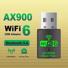 WiFi 6 USB Adapter AX900 Dual Band 2.4G/5G BT 5.4 Dongle for Win10/11 picture