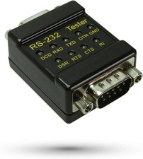 RS-232 LED Link Signal Tester - DB-9 Male to Female Connections Black  picture