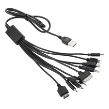 Cutwif 10 in 1 Multi Charging Cable, Universal Multiple 39 inches, Black picture