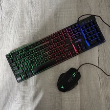 Gaming Keyboard RGB Rainbow Backlit Wired SKYTECH (K-1000)& Mouse (M-1000) Combo picture