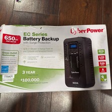 CyberPower - EC650LCD - ECO 650 VA /390 Watts Energy Efficient LCD picture