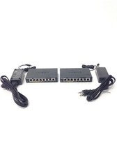 Lot Of 2 Netgear GS308P 8-Port Gigabit Ethernet Switch w/ AC Adapter, WORKING picture