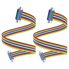2 PCS DB15 RS232 Serial Extension Cable Male to Female DSUB 15Pin 1.6 FT picture