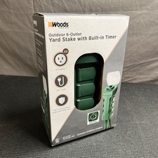 Woods Outdoor Yard Stake Photocell Built-In Timer 13547WD Christmas Lights picture
