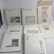 Vintage Apple Macintosh Plus Software Manuals LOT HyperCard System 7 6.0.4 picture