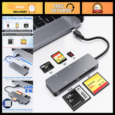 5-in-1 CFast Card Reader, USB-C 2.0 Adapter, 5Gbps, Reads CFast/SD/TF/XD Cards picture