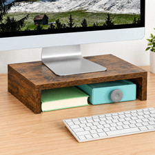 Wood Monitor Stand Riser for Desk - 14.2 inch, Small Laptop Stand Holds 80lbs picture
