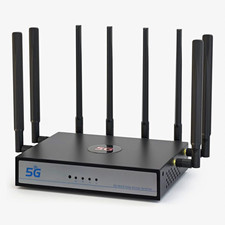 UOTEK 5G WiFi 6 Dual-Band CPE Cellular Modem SIM Slot Router NSA/SA Black picture