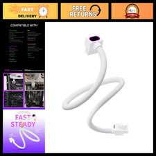 90° ARGB 8 Pin EPS Modular CPU Cable, 70CM White, High-Performance Power Connect picture