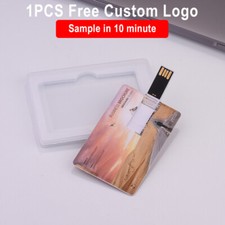 Gift Custom Card USB 2.0 Flash Drive Free Logo Pen Drive 8G U Disk Real Capacity picture