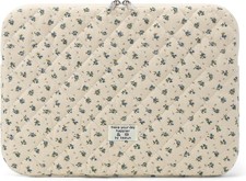 Cute Quilted Floral Laptop Sleeve 13 Inch Padded Protective Case for MacBook picture