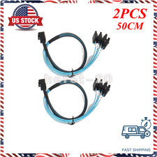 2x Internal Mini SAS HD SFF-8643 Host to 4 SATATarget Hard Disk Data Cable 50CM picture