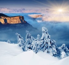 Landscape snow winter nature cold ice outdoors Custom Gaming Mat Desk picture