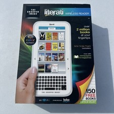 NEW Literati Wireless Reader Powered by Kobo Color Screen The Sharper Image 2010 picture