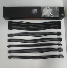 AsiaHorse Power Supply Sleeved Cable Black & Gray New / Open Box picture