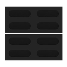 4mm Laptop Rubber Feet, 8 Pcs Oval Anti-Slip Pad for Equipment, Black picture