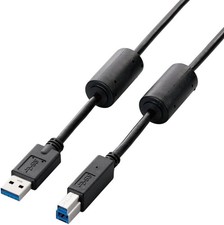 Elecom USB3.0 cable USB3-BF10BK Ferrite Core 1m From Japan picture