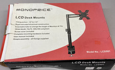 MONOPRICE  LCD501 Desk Mount Monitor Arm, Black - Box Open, Components Sealed picture