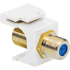 ICC F-Type Modular Jack in HD Style, 3 GHz Gold Plated, White picture