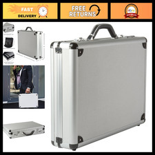 Padded Aluminum Briefcase for Men - Hard Shell Laptop Attache Case with Combo Lo picture