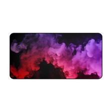 Red to Purple Smoke Gradient Desk Mat | Colorful Vapor Sports Card Break Mat picture