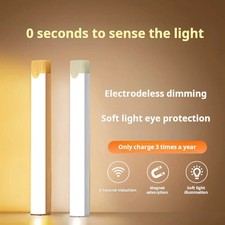 Wireless LED Motion Sensor Light USB Rechargeable Under Cabinet Closet Stairs picture
