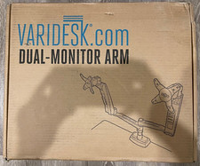 VARIDESK DUAL MONITOR ARM 48003 ADJUSTABLE 2 SCREEN DESK MOUNT picture