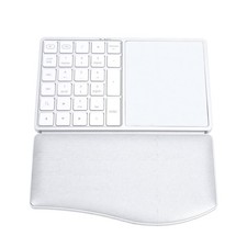 Wireless Numeric Keypad with Touchpad Bluetooth 2.4G Dual Mode White picture