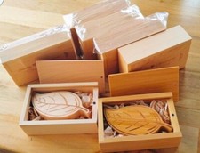 USB 3.0 Free Custom Logo Flash Drive Leaves Memory Stick Wooden Box 4GB-128GB picture