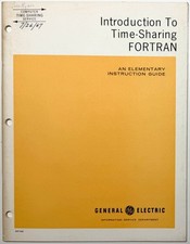 1968 GE GENERAL ELECTRIC TIME SHARING FORTRAN PROGRAMMING COMPUTER MANUAL 227106 picture