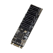 5 port Non-RAID SATA III 6Gbp/s to M.2 B+M Key Adapter PCI-e 3.0 x2 bandwith picture