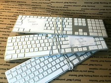 Lot of 2 Apple Wired Keyboard Genuine USB A1243 Model MB110LL/A *Parts/Keys only picture