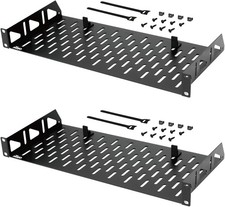 Tecmojo 1U Rack Shelf,19 inch Shelf 8 Depth,Rack 8 in/2pack,  picture