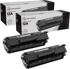 LD 2PK Comp Black Laser Toner Cartridge for HP 12A Q2612A LaserJet 1020 1022n picture